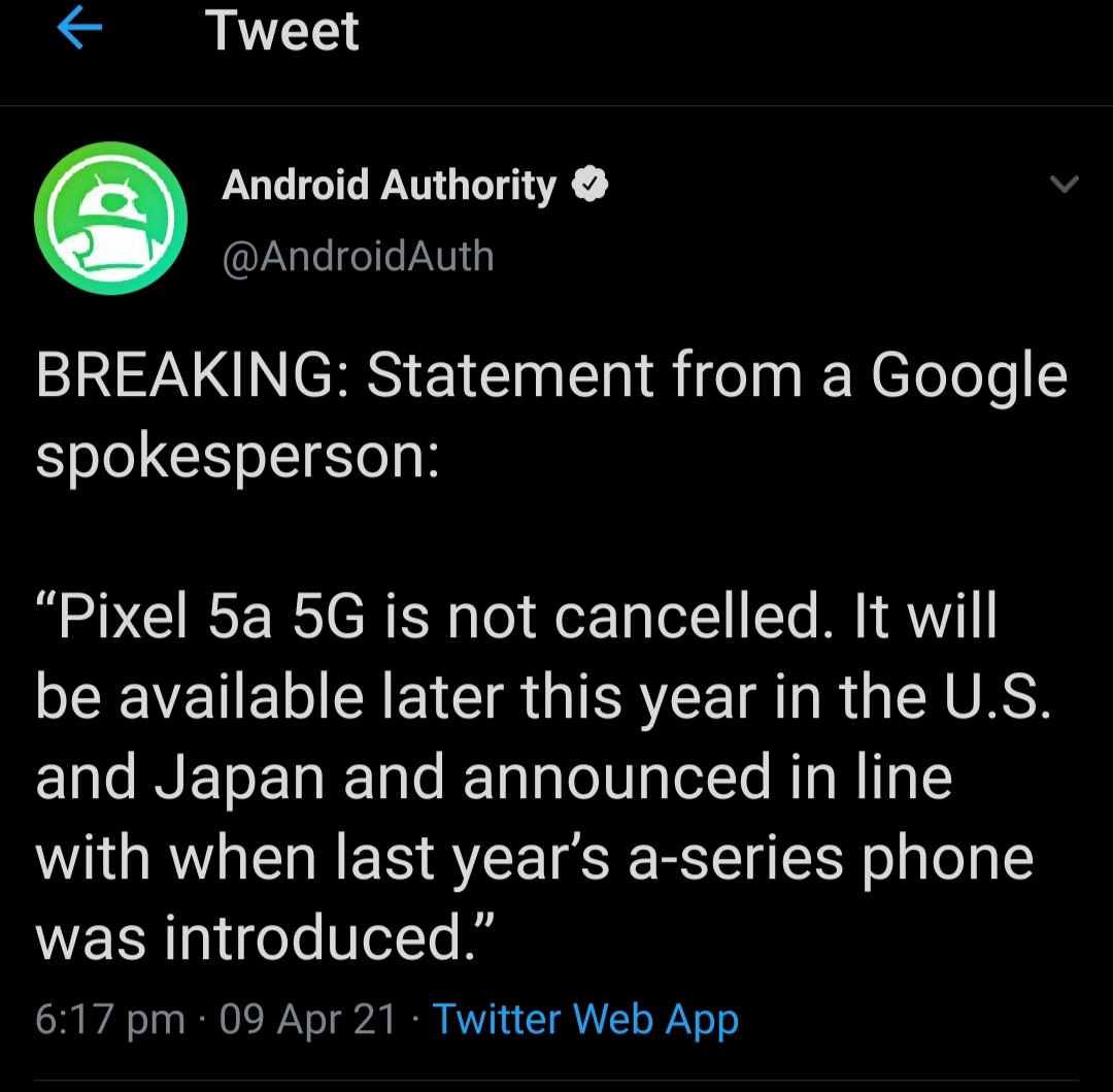 Is Pixel 5A coming to India?