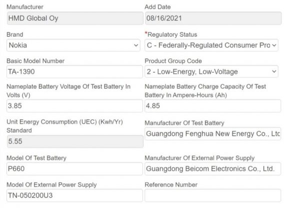 Nokia G50 us certification 